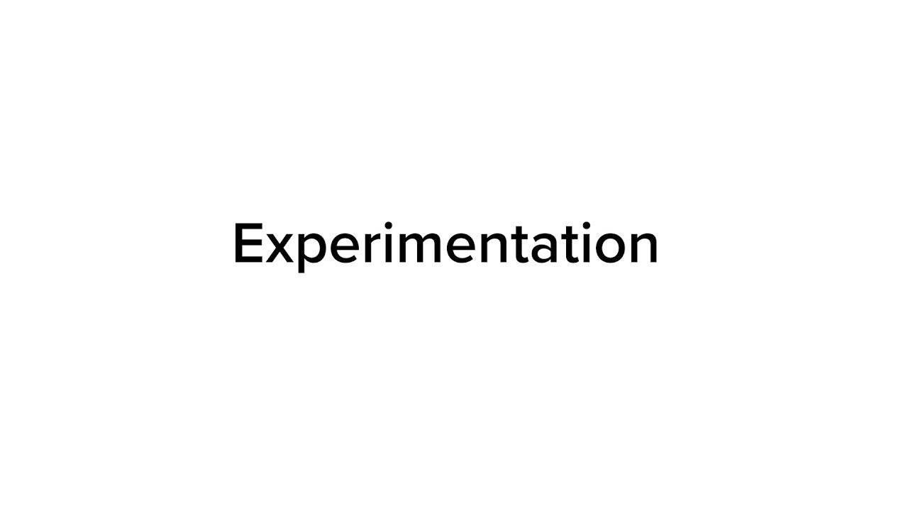 Vorschaubild des Instapage-Videos mit dem Schriftzug „Experimentation“ auf weißem Hintergrund